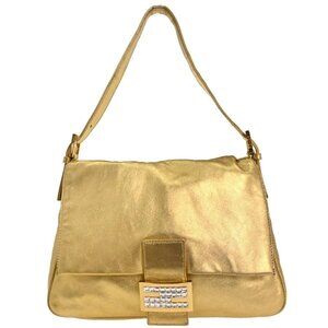 Fendi Gold Leather Mamma Baguette Handbag 2211 26325 009 155639